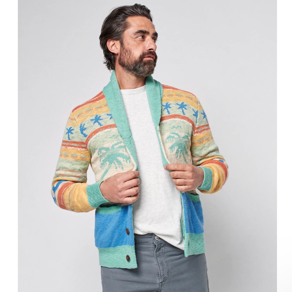 Faherty Multicolor Patterned Cardigan - image 3